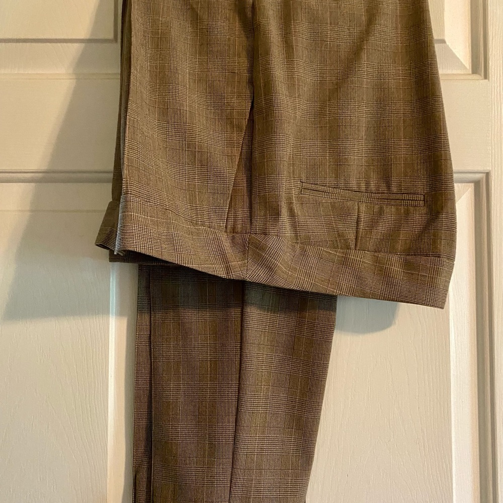 Brown plaid pants size 6